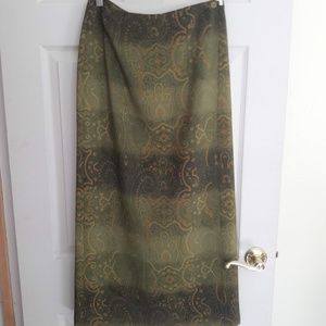 Green Mandala Long Skirt
